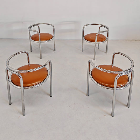 Set di 4 Sedie Locus Solus, Gae Aulenti per Poltronova anni 60