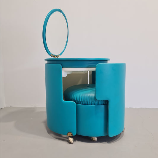 Toilette celeste mod. Dilly Dally di Luigi Massoni per Frau Anni 70