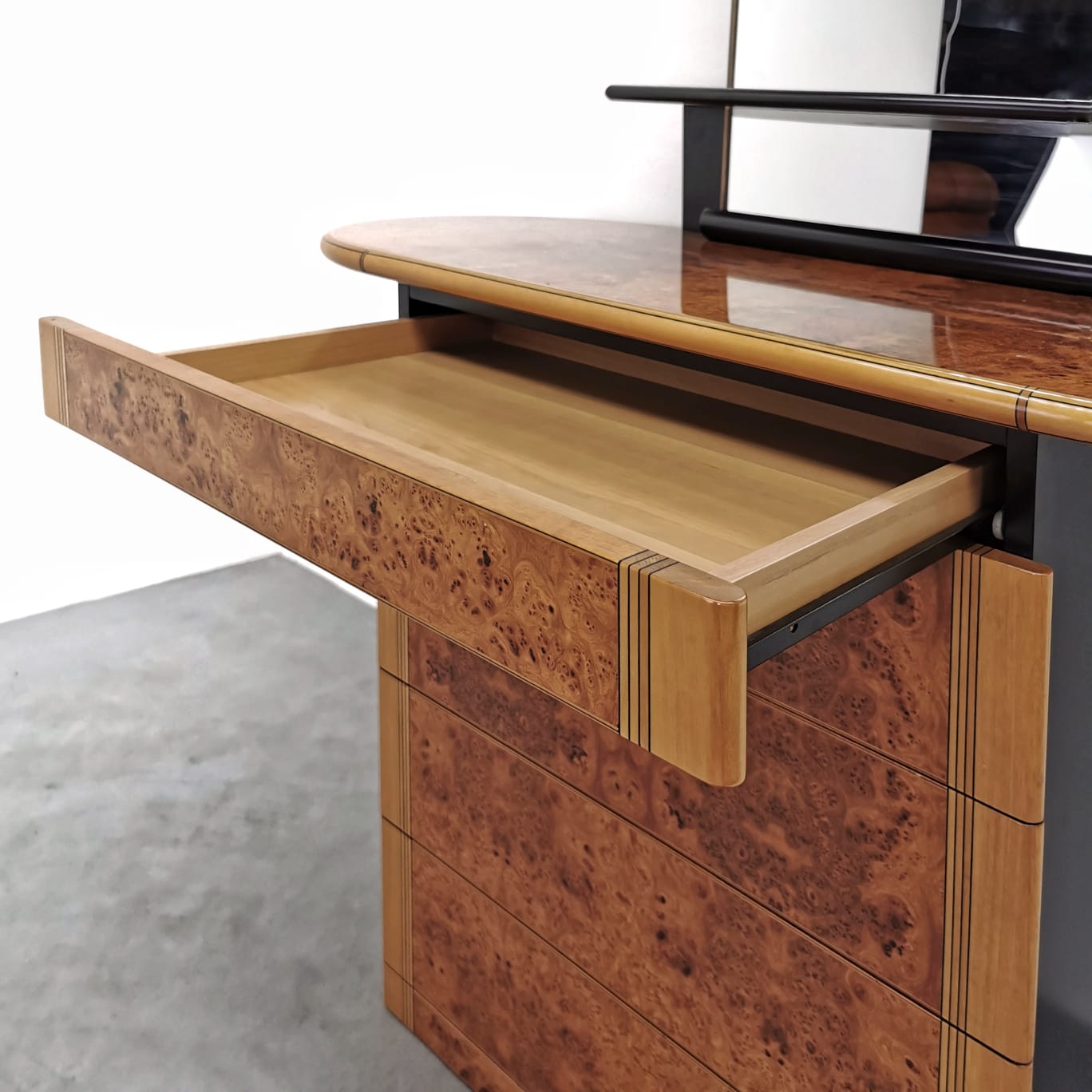 Cassettiera Con Specchio Artona Afra Tobia Scarpa per Maxalto 1980's