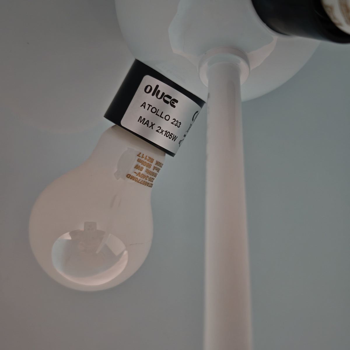 Lampe de table "Atollo" (Grande) Vico Magistretti pour Oluce métal noir