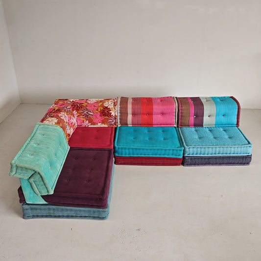 Divano modulare Mah Jong By Missoni, H. Hopfer per Roche Bobois 4 posti (blu)