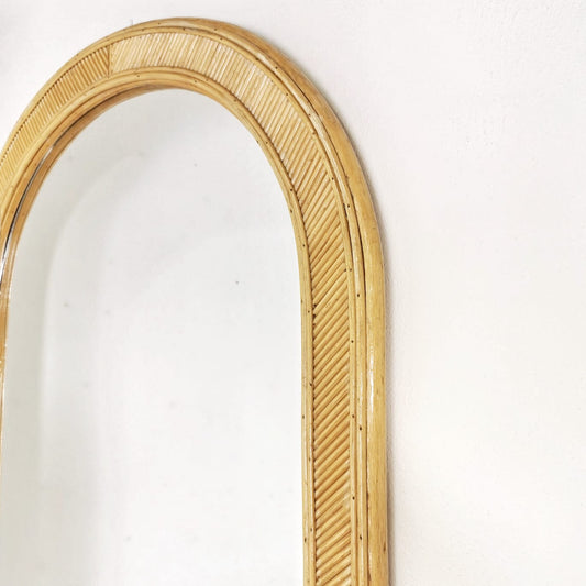 Specchio Bambù vintage anni 70