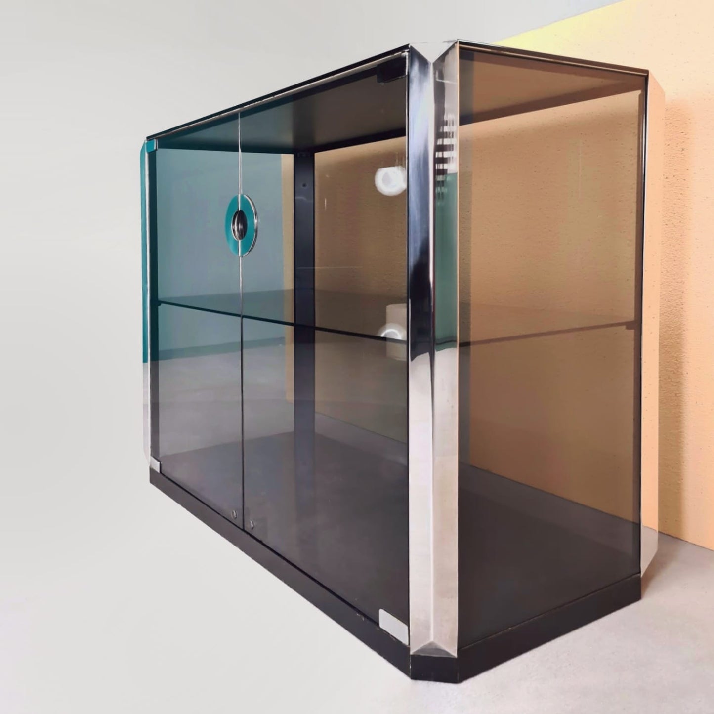 Mobile vetrinetta bar Willy Rizzo per Mario Sabot 1970's