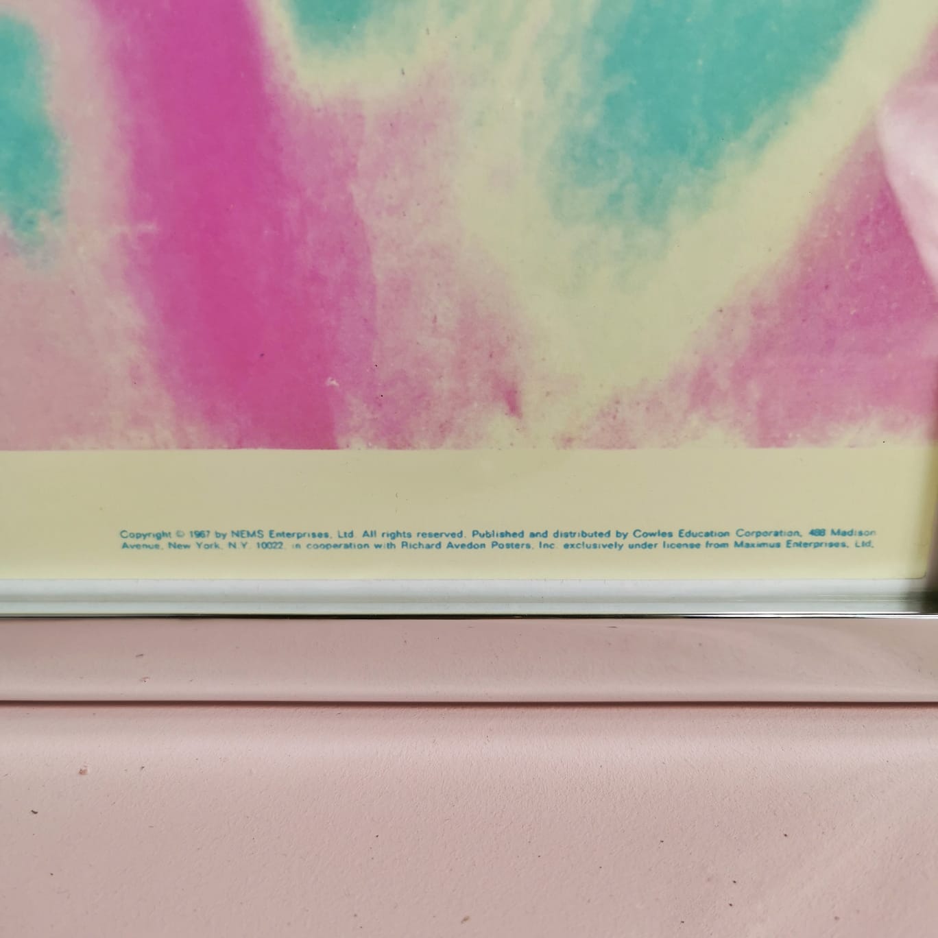 Set di 4 stampe poster incorniciate soggetto Beatles, di Richard Avedon 1967.