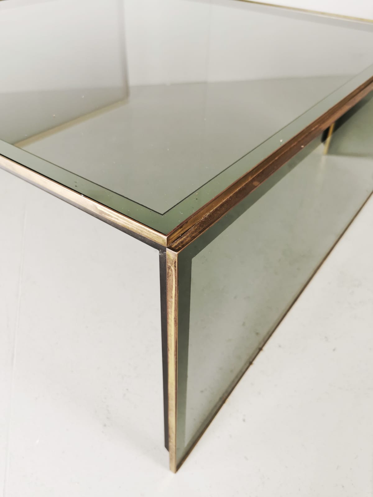 Tavolini Vetro e Ottone vintage anni 70