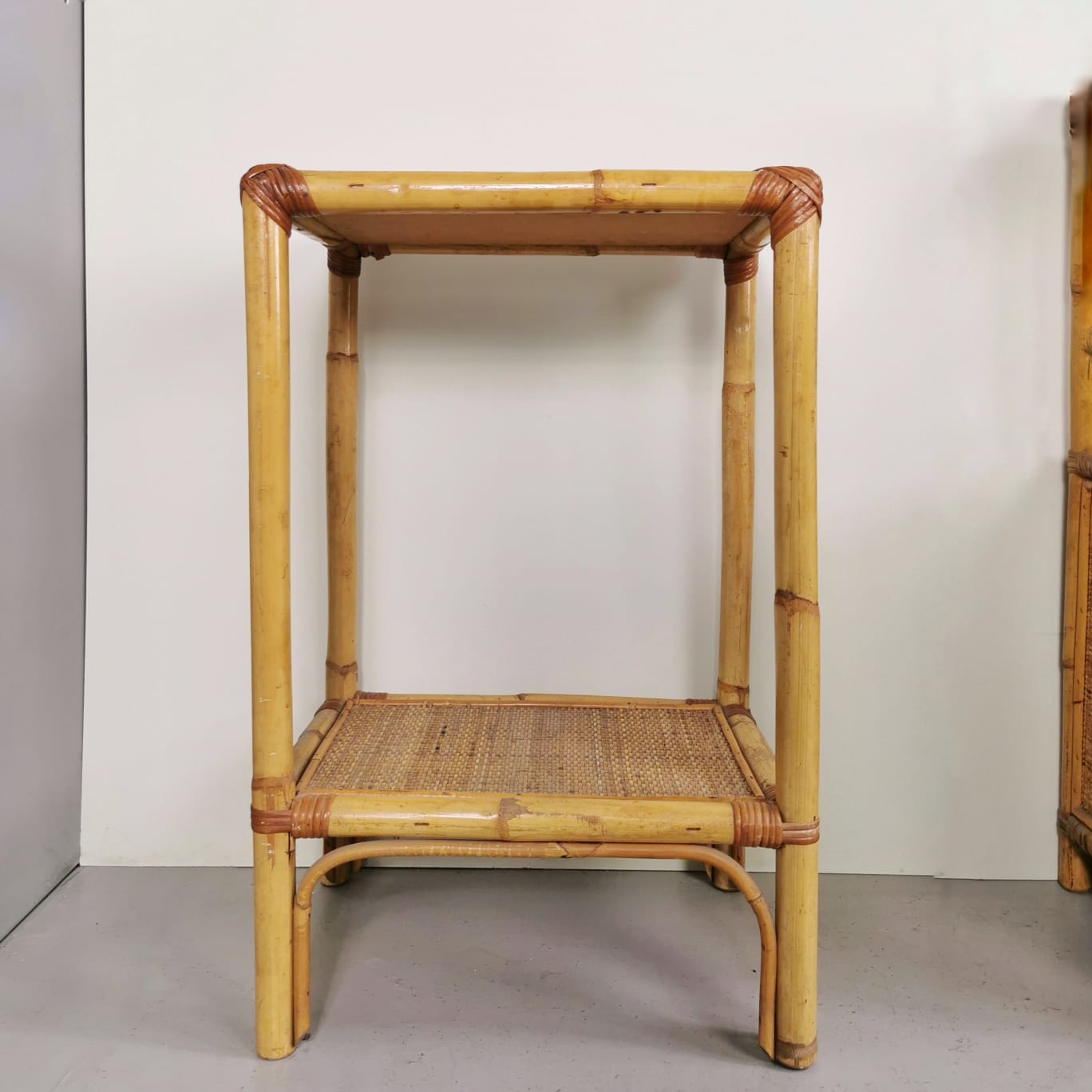 Furniture and Backsplashes in Bamboo / Wicker Dal Vera from the 70s