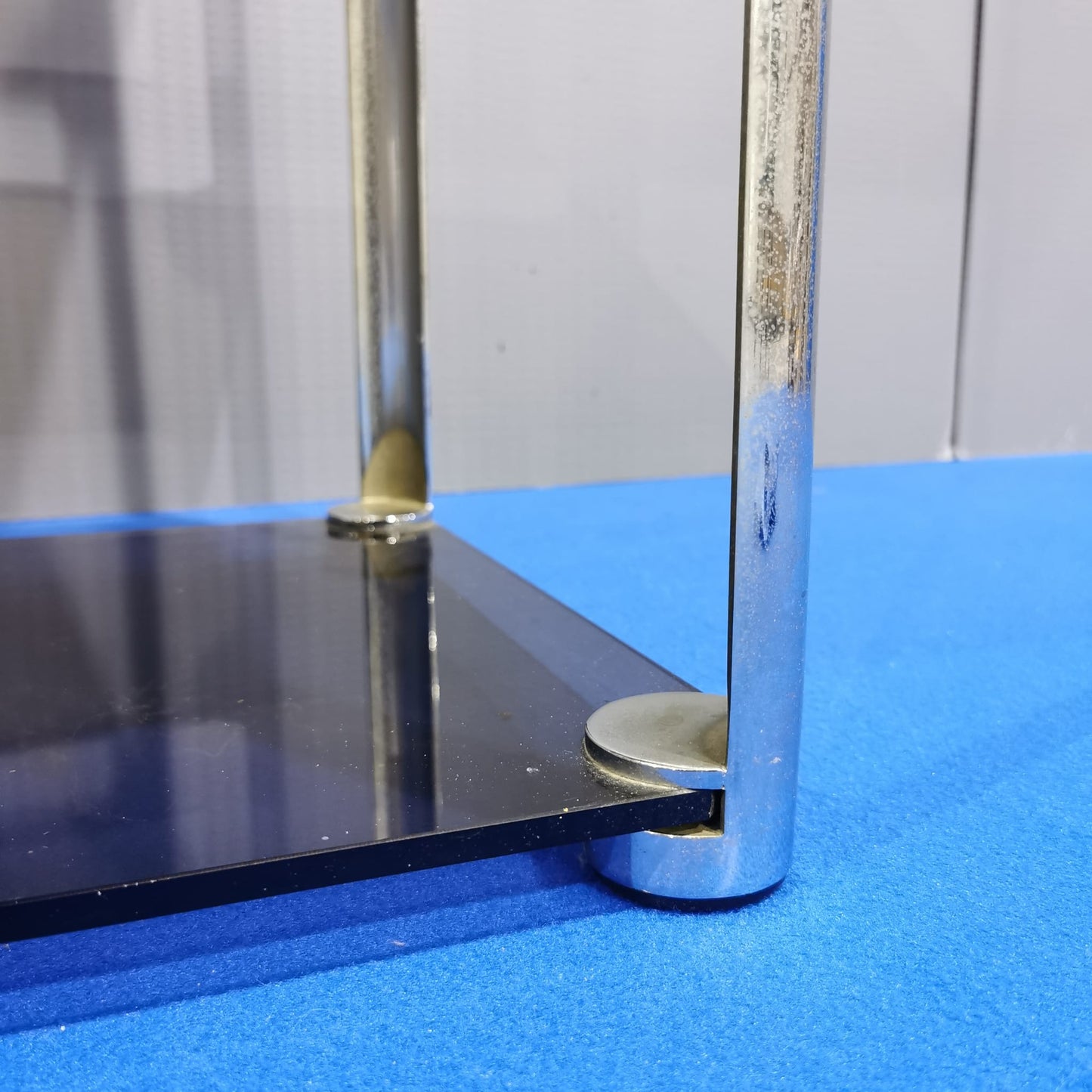 Mobile ingresso in vetro e acciaio Gallotti & Radice 1970's