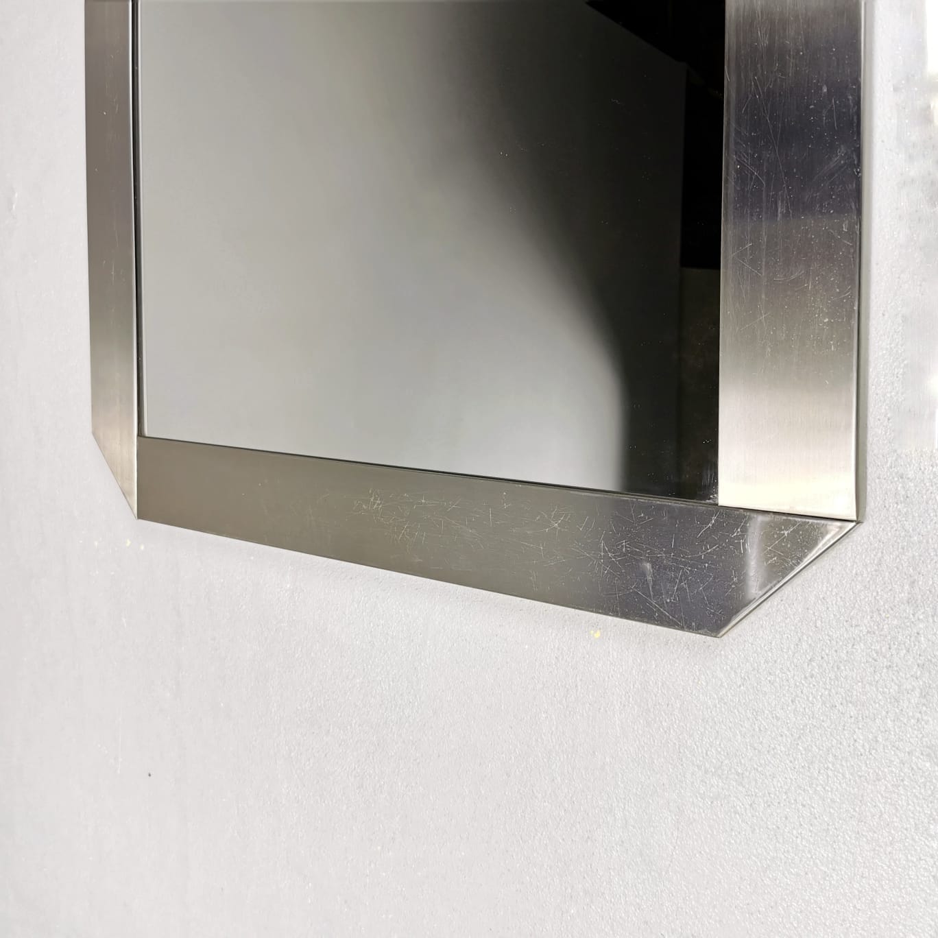 Specchio TEAK quadrato produzione Valenti 1970's