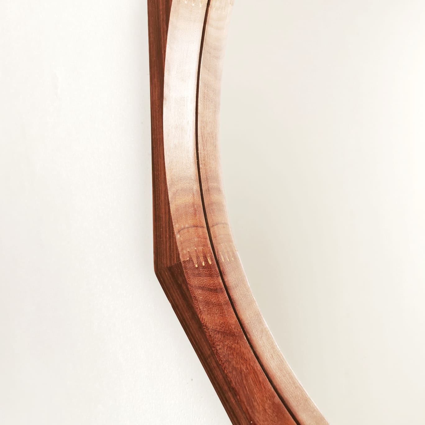 Specchio Ottagonale Teak anni 50