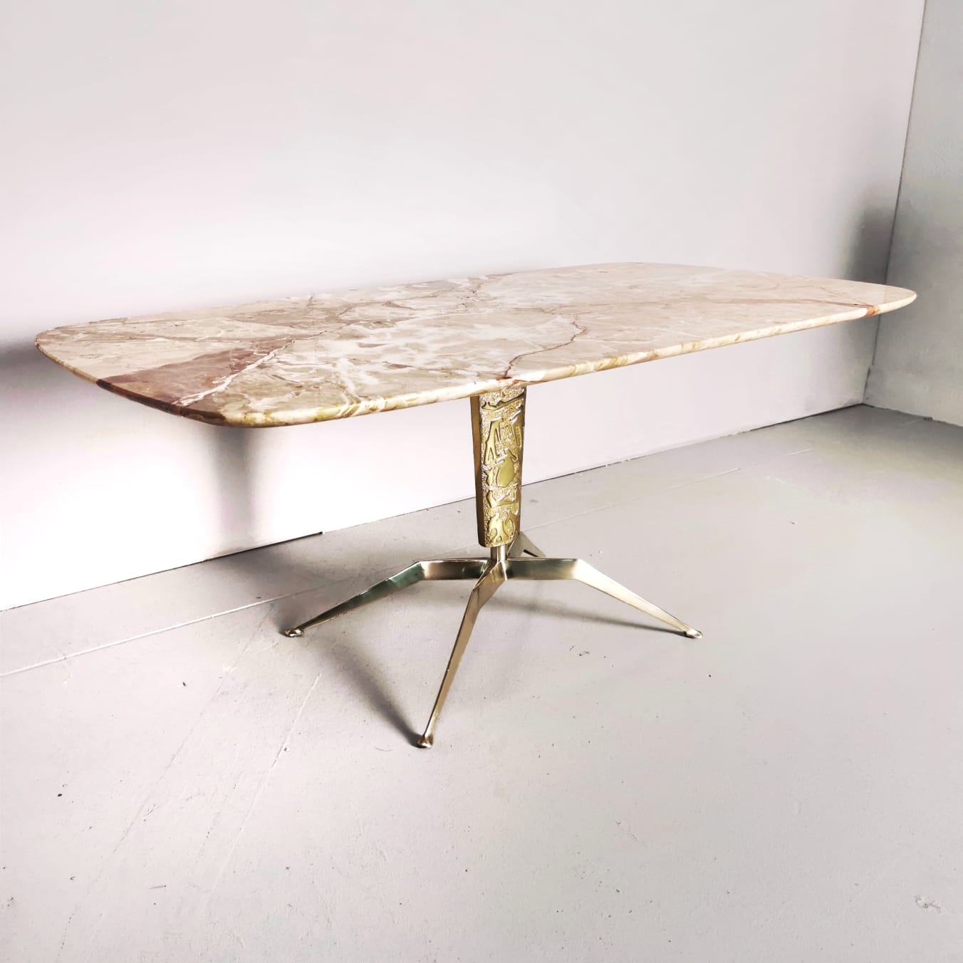 Brass and marble coffee table from the 50s