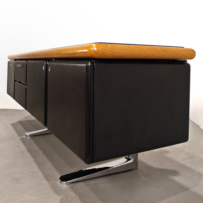 Buffet en cuir Warren Platner pour Knoll, années 1970