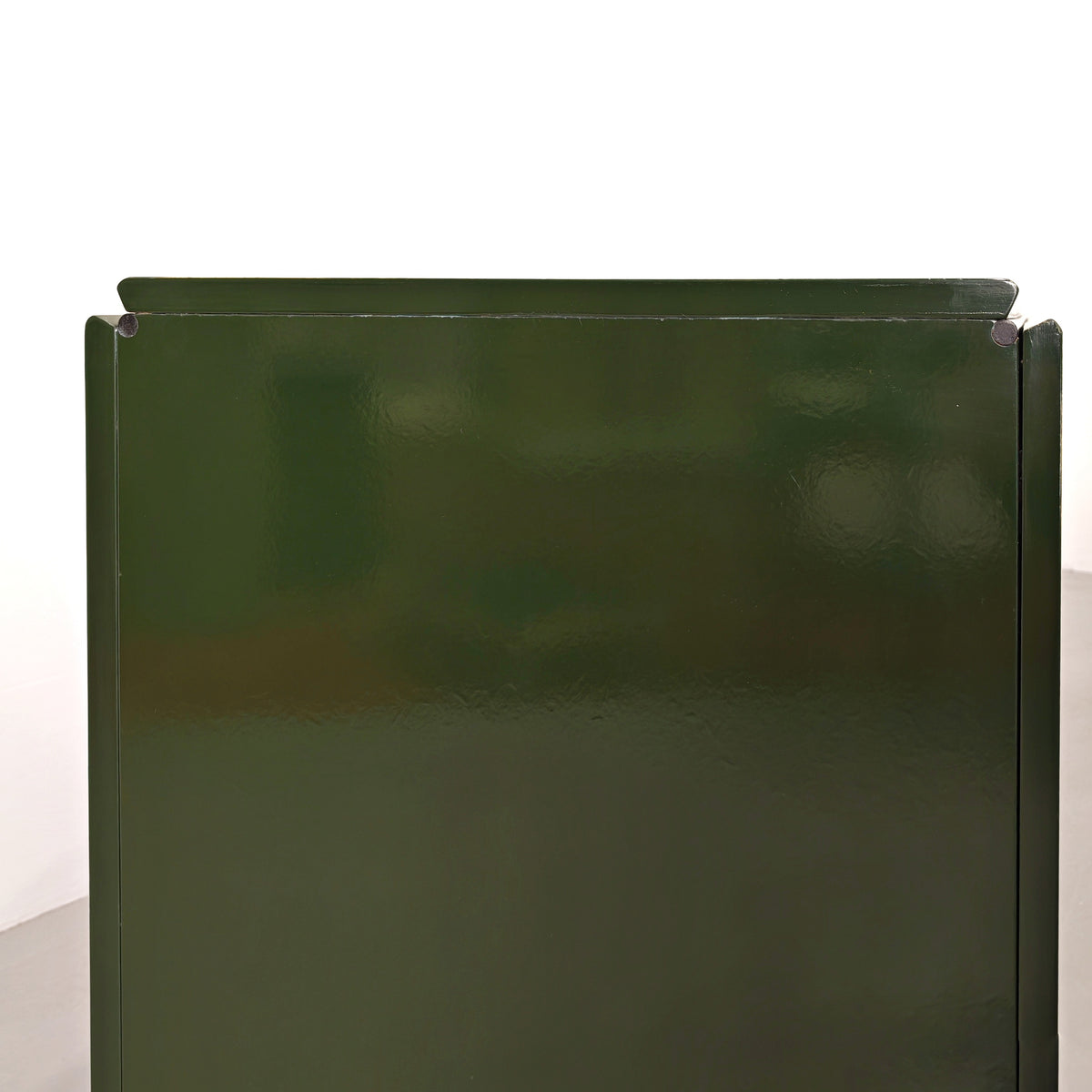 Buffet enfilade vintage années 70 laqué vert anglais