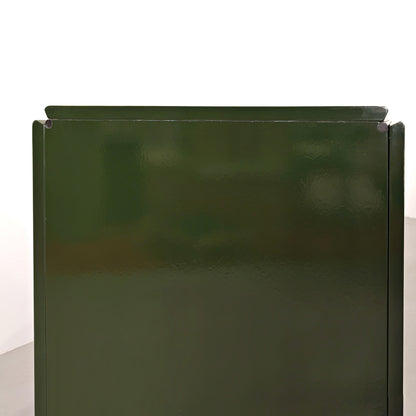 Buffet enfilade vintage années 70 laqué vert anglais