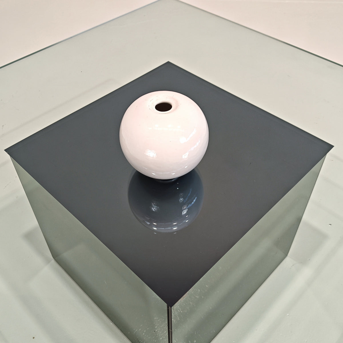 Table basse carrée mod. Blok de Nanda Vigo pour Acerbis, années 1970