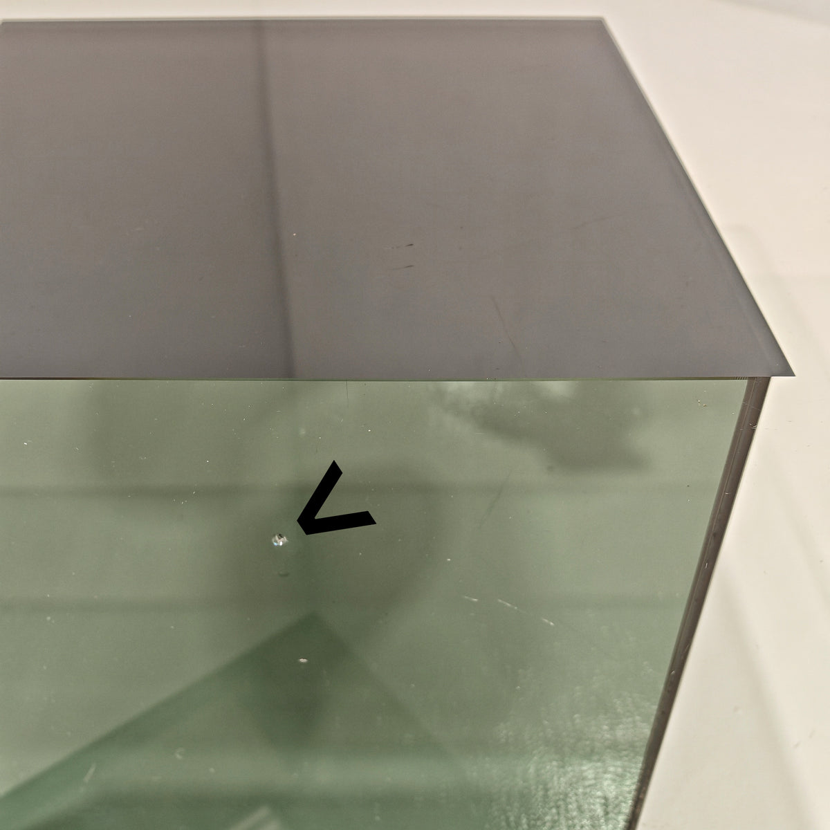 Table basse carrée mod. Blok de Nanda Vigo pour Acerbis, années 1970