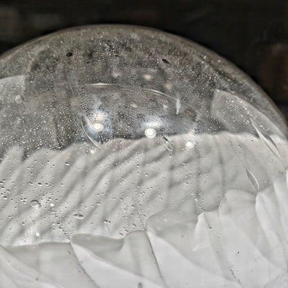 Lampe de table sphérique blanche en verre de Murano années 70 - Veart