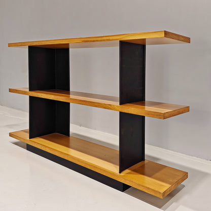 Bibliothèque mobile en chêne, Charlotte Perriand, années 70