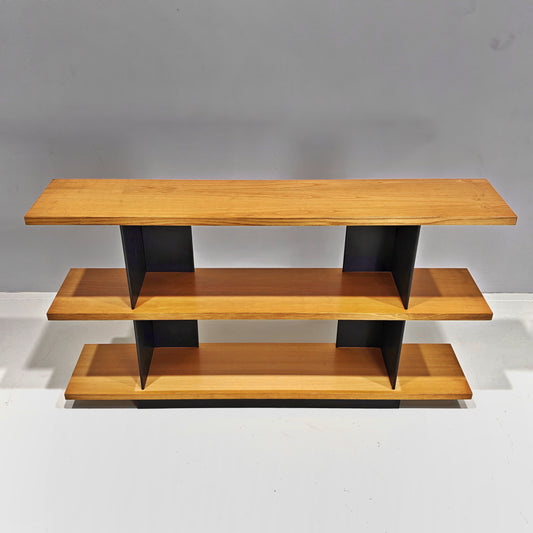 Bibliothèque mobile en chêne, Charlotte Perriand, années 70
