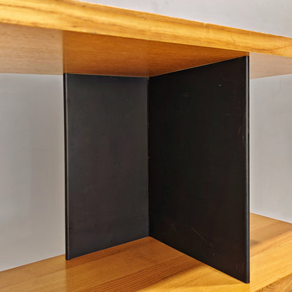 Bibliothèque mobile en chêne, Charlotte Perriand, années 70