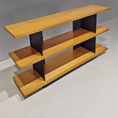 Bibliothèque mobile en chêne, Charlotte Perriand, années 70