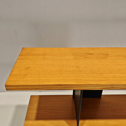 Bibliothèque mobile en chêne, Charlotte Perriand, années 70