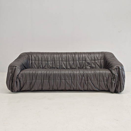 Divano 3 posti in pelle modello Piumino, De Pas D'Urbino Lomazzi per Dall'Oca anni 70