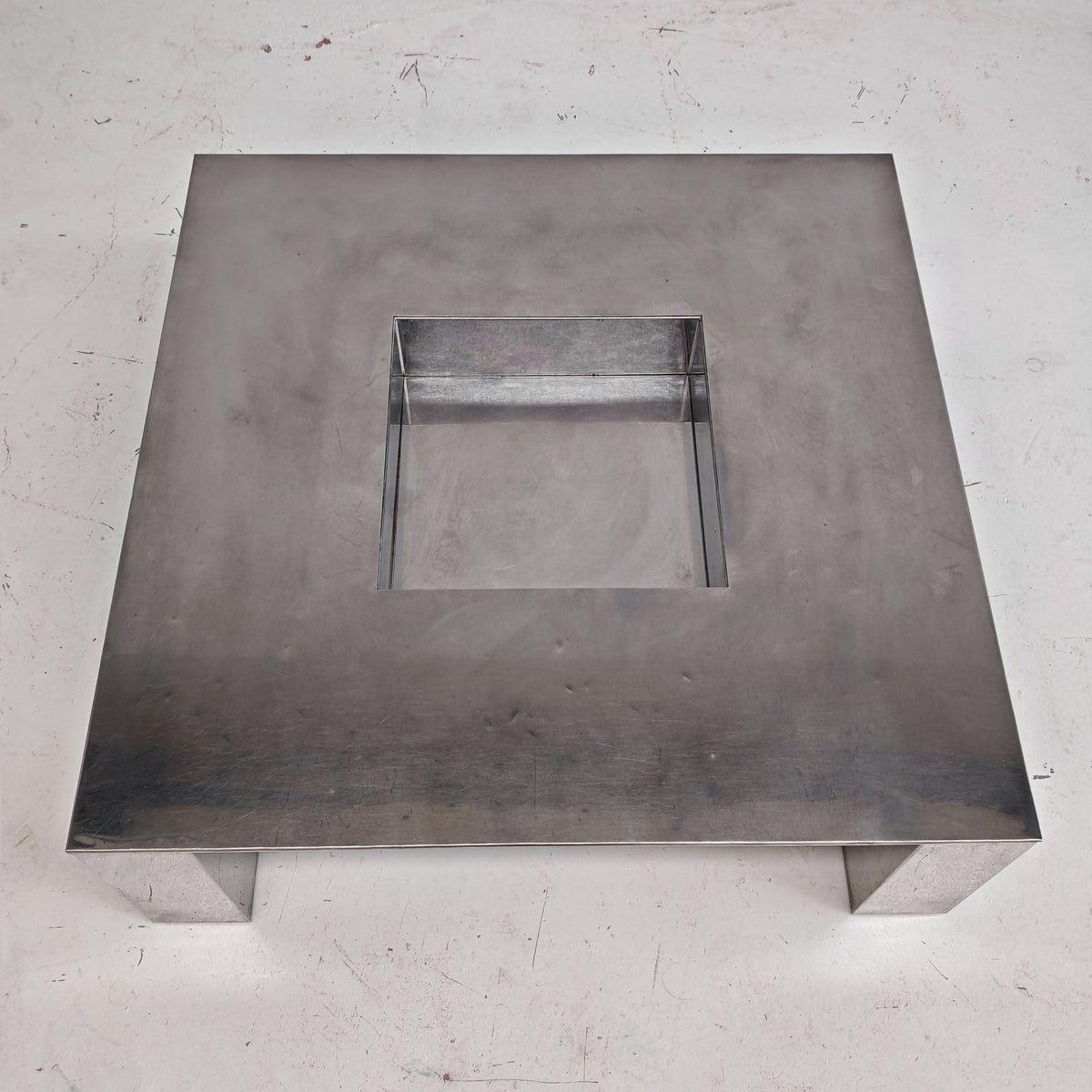 Table basse en acier modèle Tebe, Giovanni Offredi pour Saporiti, années 70