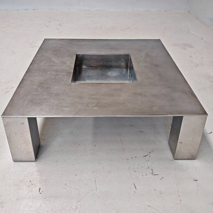 Table basse en acier modèle Tebe, Giovanni Offredi pour Saporiti, années 70