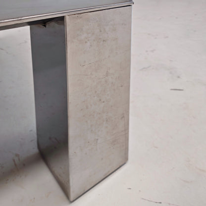 Table basse en acier modèle Tebe, Giovanni Offredi pour Saporiti, années 70
