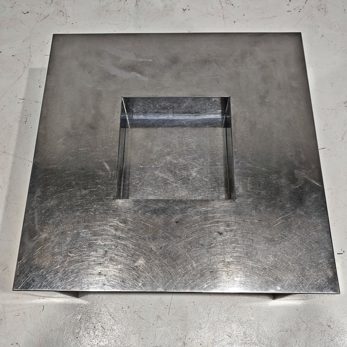Table basse en acier modèle Tebe, Giovanni Offredi pour Saporiti, années 70