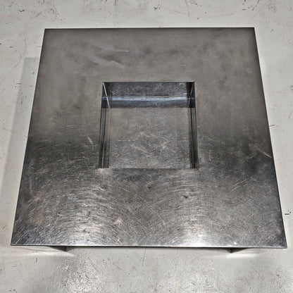 Table basse en acier modèle Tebe, Giovanni Offredi pour Saporiti, années 70