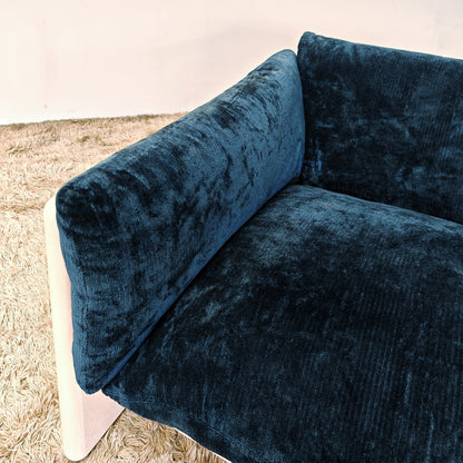 Fauteuil Studio Simon par Gavina en velours bleu années 70