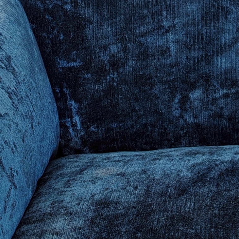 Fauteuil Studio Simon par Gavina en velours bleu années 70