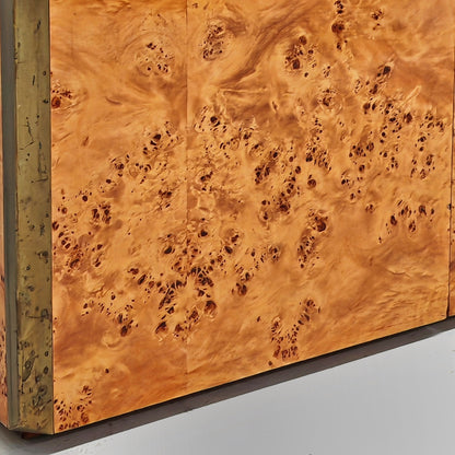 Buffet en ronce de bois Willy Rizzo pour Mario Sabot