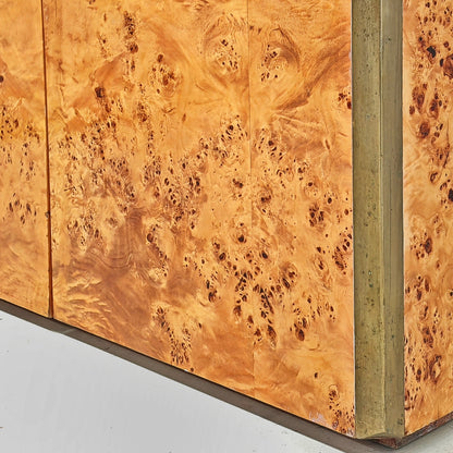 Buffet en ronce de bois Willy Rizzo pour Mario Sabot