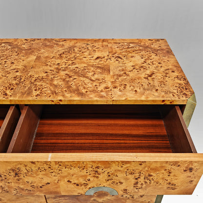 Buffet en ronce de bois Willy Rizzo pour Mario Sabot