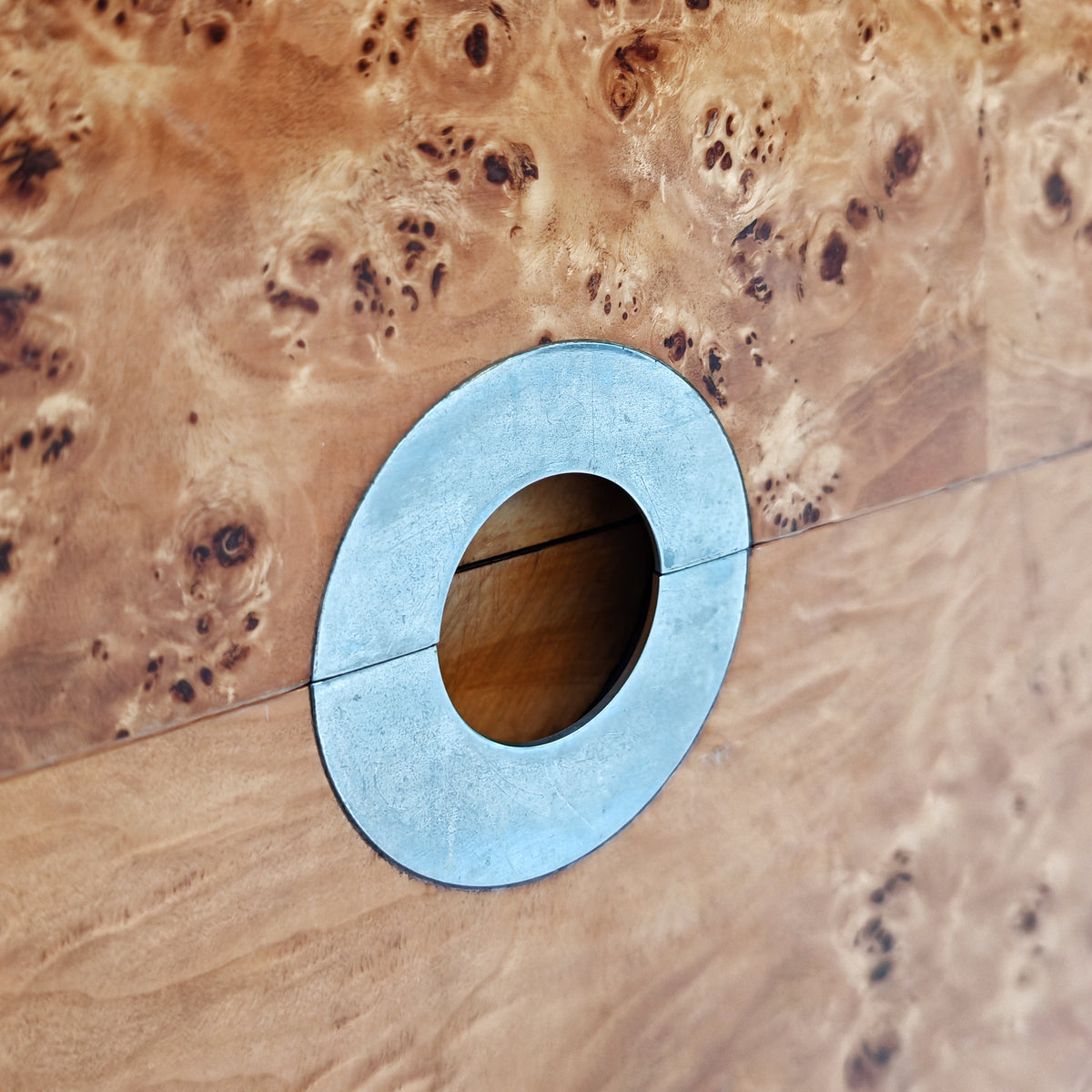 Buffet en ronce de bois Willy Rizzo pour Mario Sabot