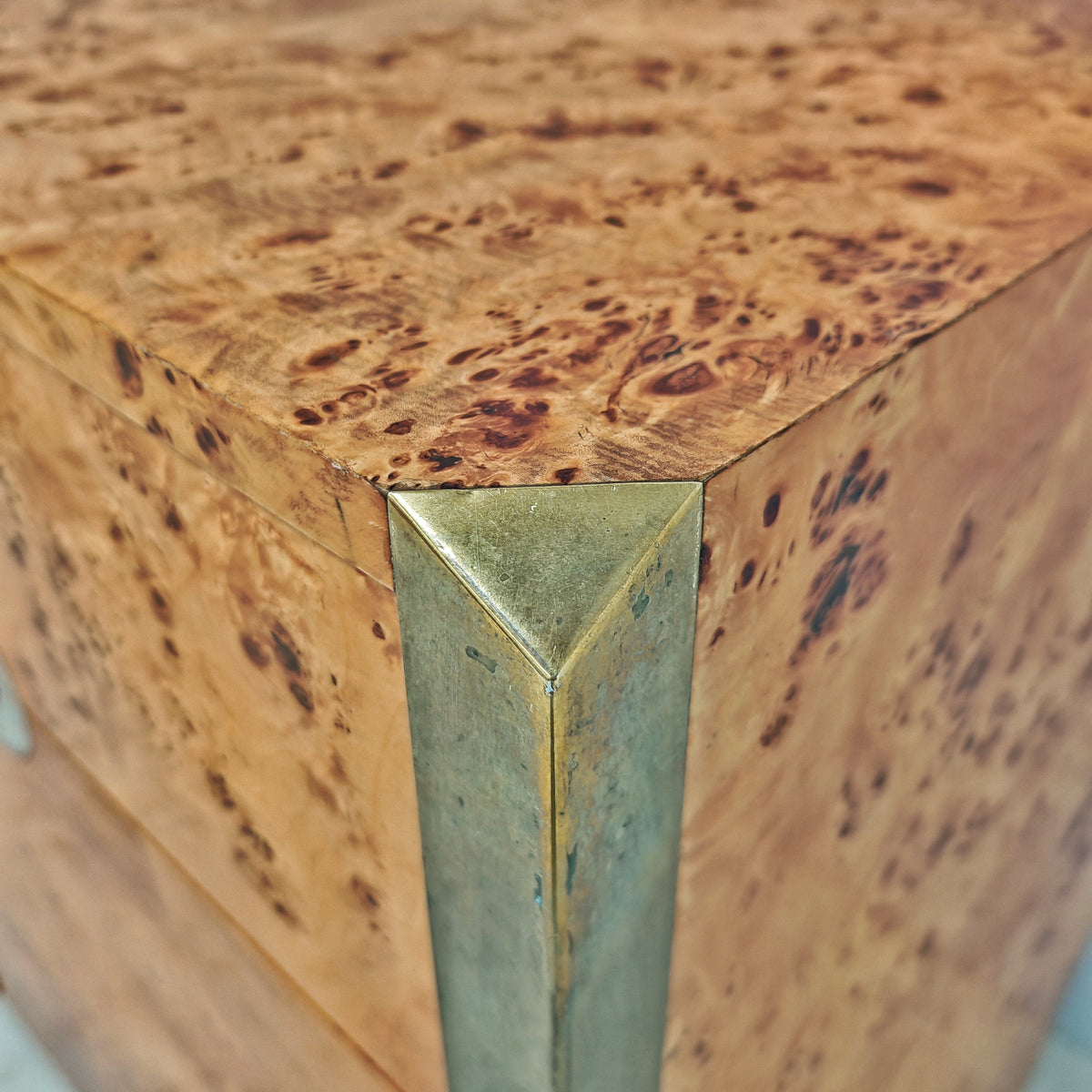 Buffet en ronce de bois Willy Rizzo pour Mario Sabot