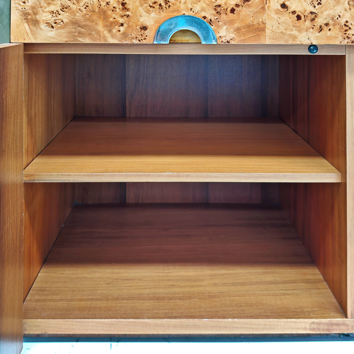 Buffet en ronce de bois Willy Rizzo pour Mario Sabot