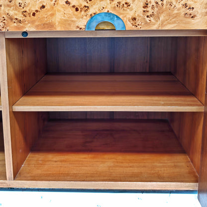 Buffet en ronce de bois Willy Rizzo pour Mario Sabot