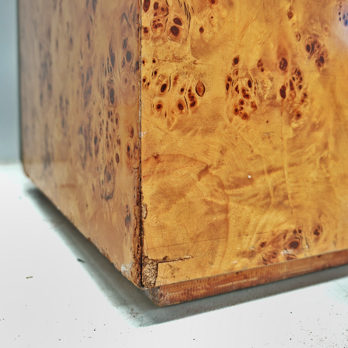 Buffet en ronce de bois Willy Rizzo pour Mario Sabot