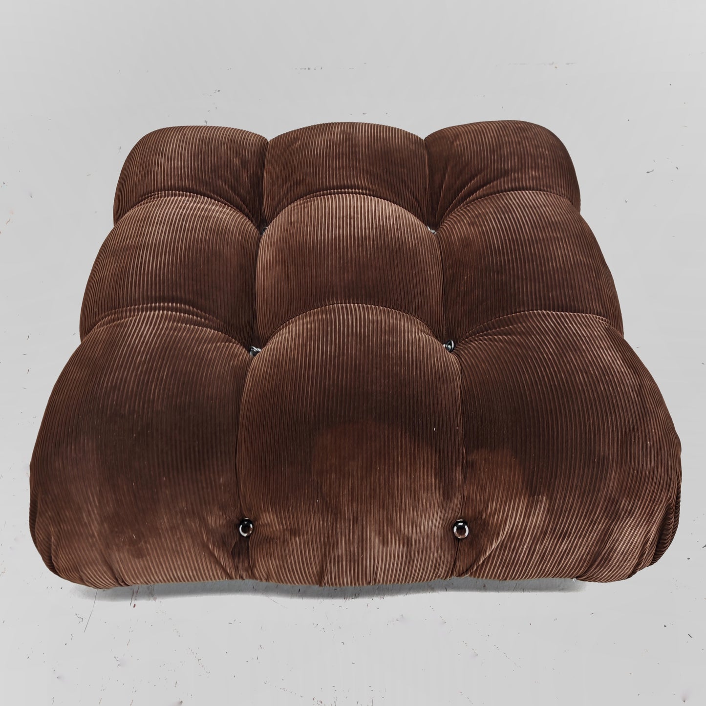 Pouf Camaleonda Velluto marrone Mario Bellini per B&B Italia anni 70