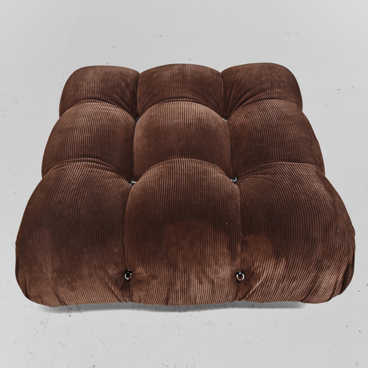 Pouf Camaleonda Velluto marrone Mario Bellini per B&B Italia anni 70