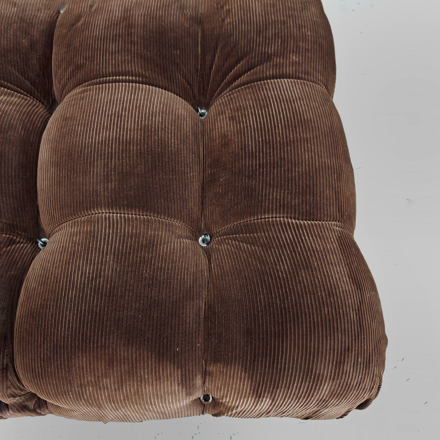 Pouf Camaleonda Velluto marrone Mario Bellini per B&B Italia anni 70