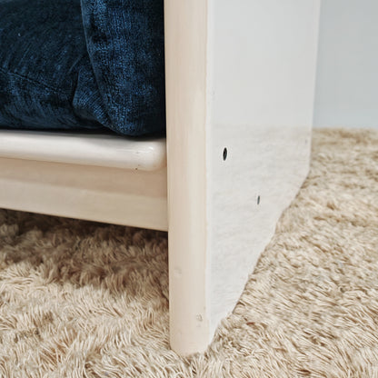 Fauteuil Studio Simon par Gavina en velours bleu années 70