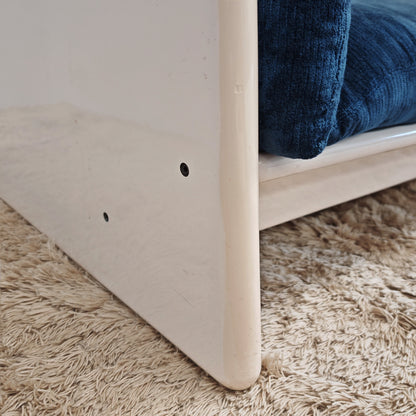 Fauteuil Studio Simon par Gavina en velours bleu années 70