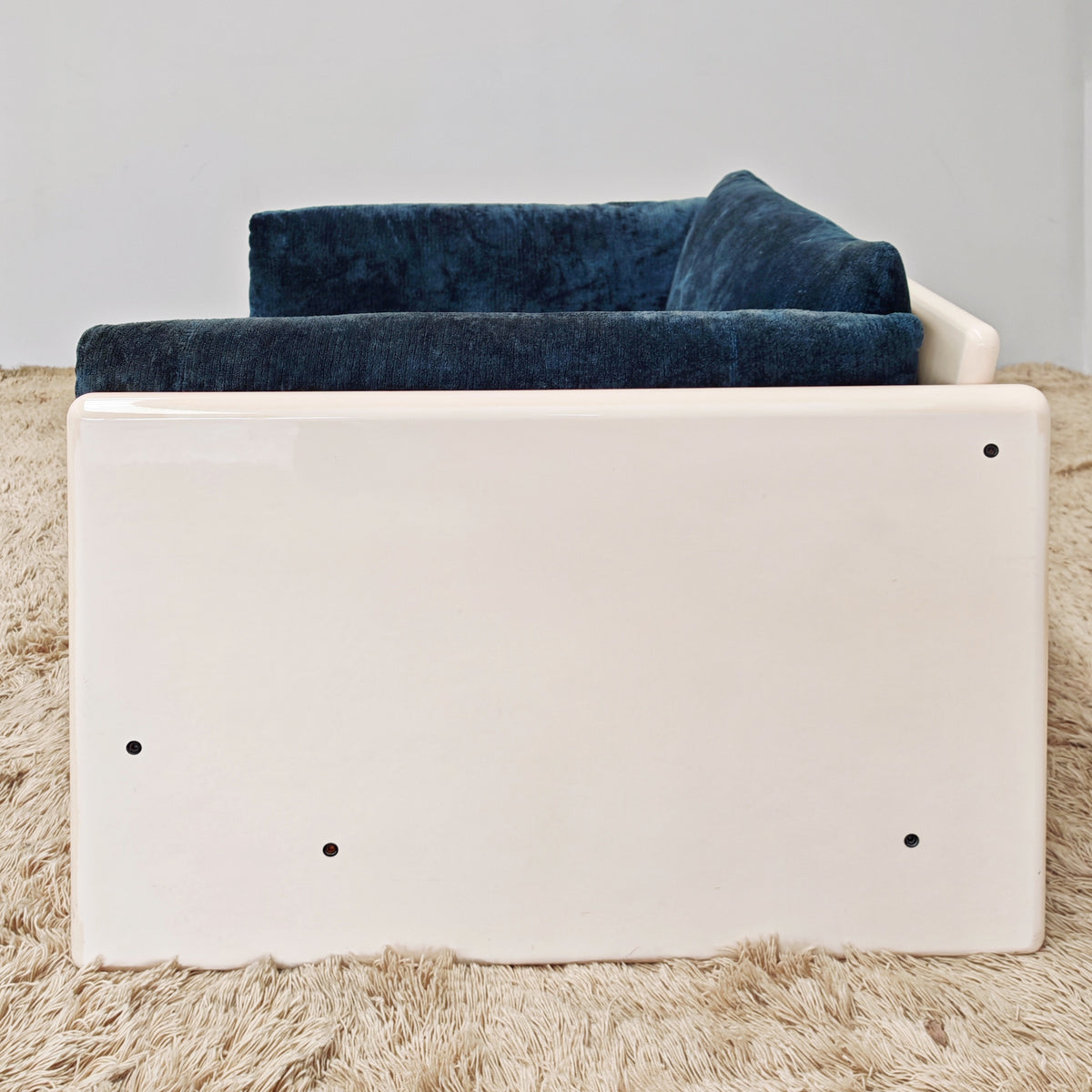Fauteuil Studio Simon par Gavina en velours bleu années 70