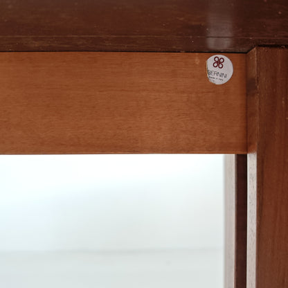 Tavolo rettangolare 6/8 Posti legno noce anni 70 produzione Bernini