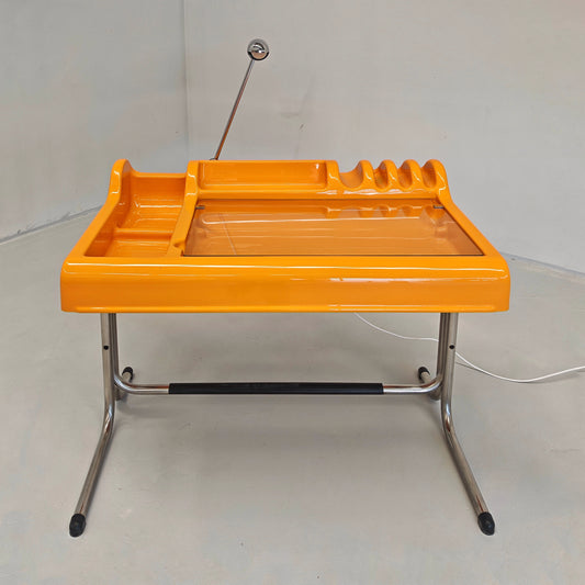 Scrittoio Desk vintage space age anni 70 modello "ORIX" designer V. Parigi e N. Prina per Molteni