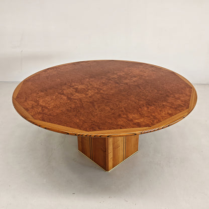 Tavolo tondo in radica mod. "Artona" Afra e Tobia Scarpa per Maxalto B&B Italia  (6/8 persone)